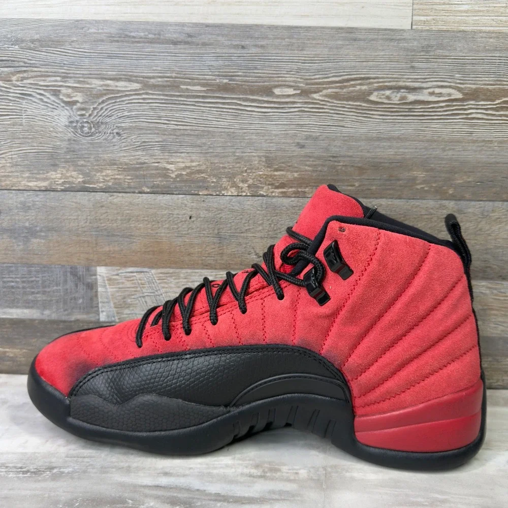 Jordan 12 Retro Reverse Flu Game Mens Size 10 Basketball Shoes CT8013-602 Red